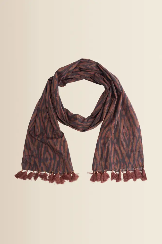 Shawl met abstracte print