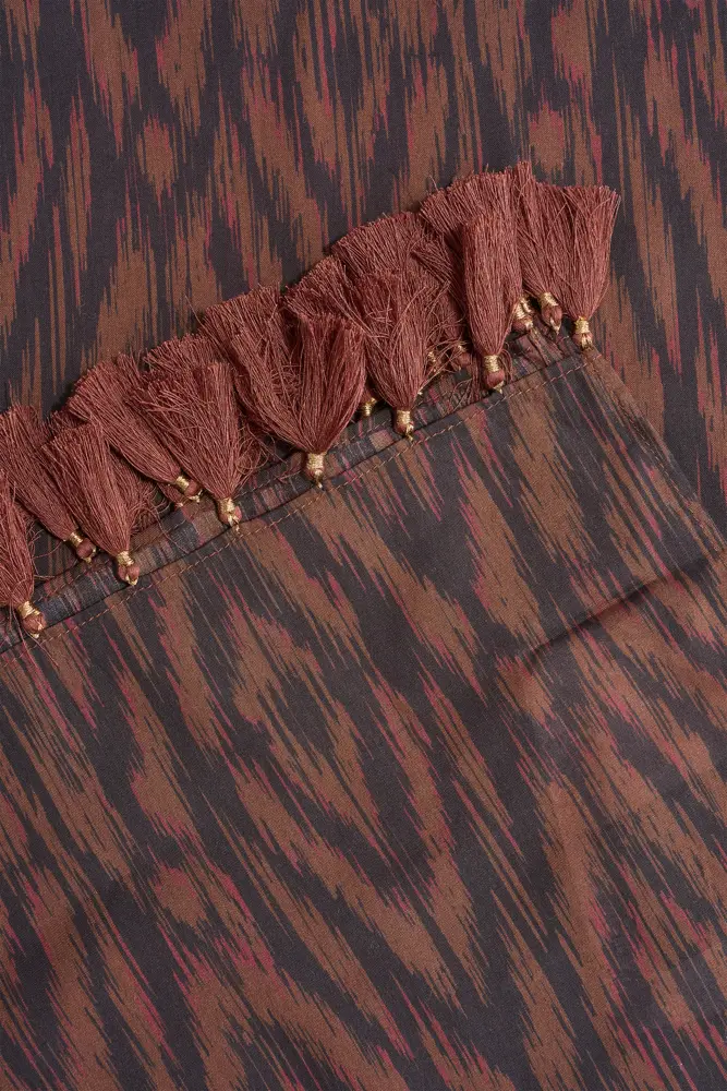 Shawl met abstracte print