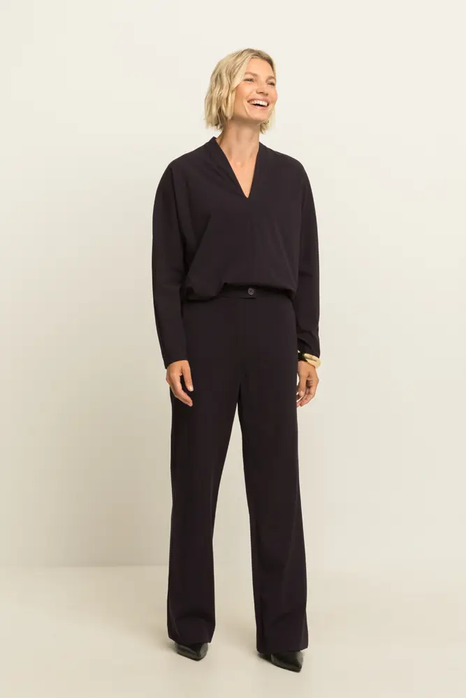 Pantalon met licht uitlopende pijpen