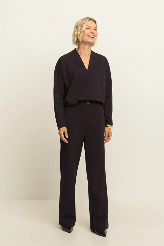Pantalon met licht uitlopende pijpen