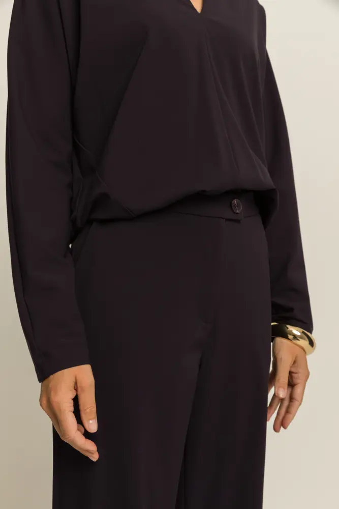 Pantalon met licht uitlopende pijpen
