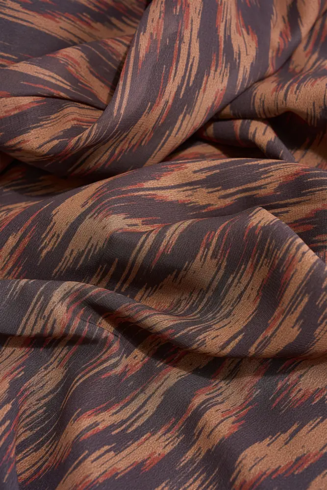 Midi-jurk met abstracte print