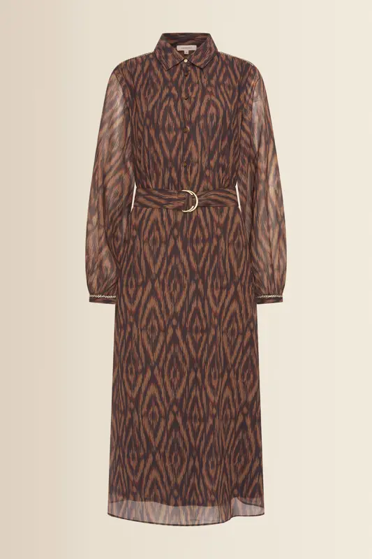 Midi-jurk met abstracte print