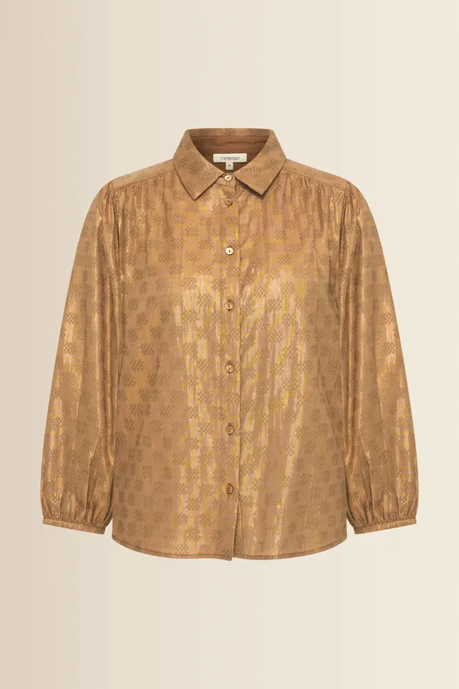 Blouse met metallic glans