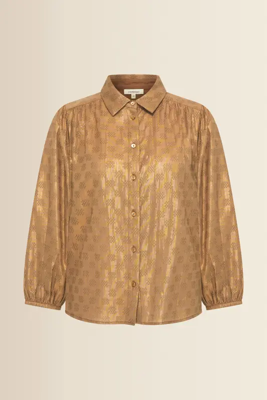 Blouse met metallic glans