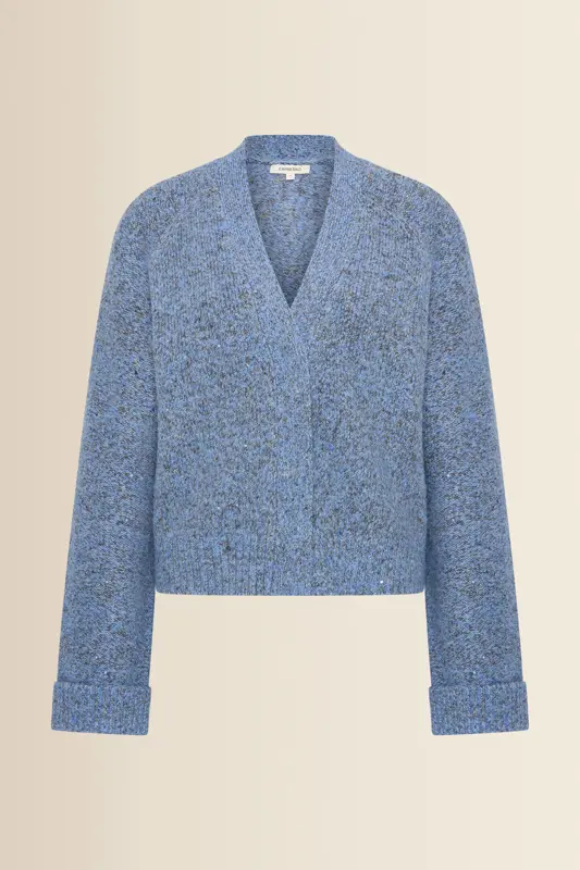 Gemêleerd vest met subtiele glans