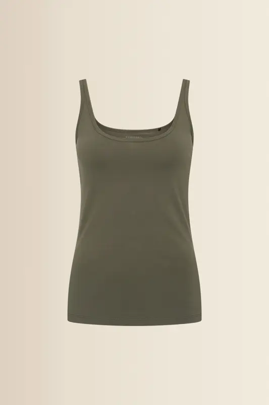 Jersey singlet met ronde hals