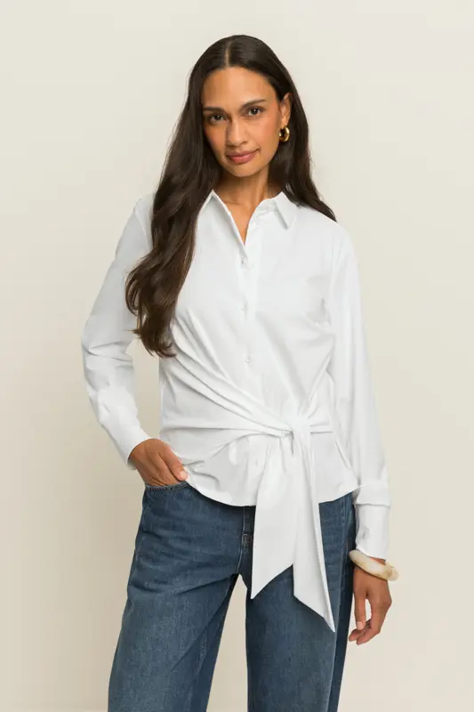 Blouse met strikdetail