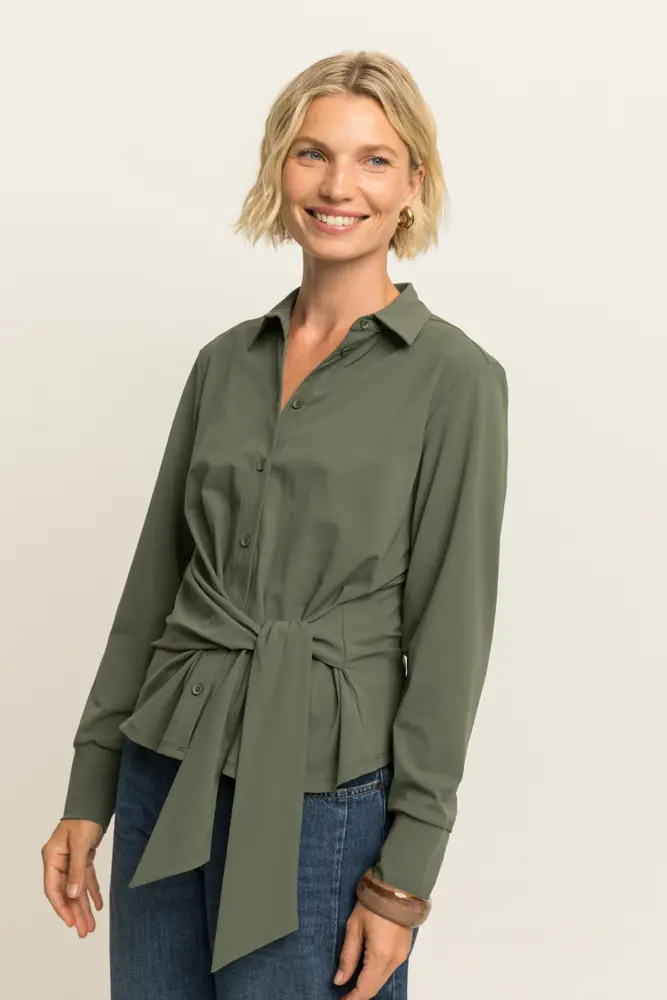 Blouse met strikdetail