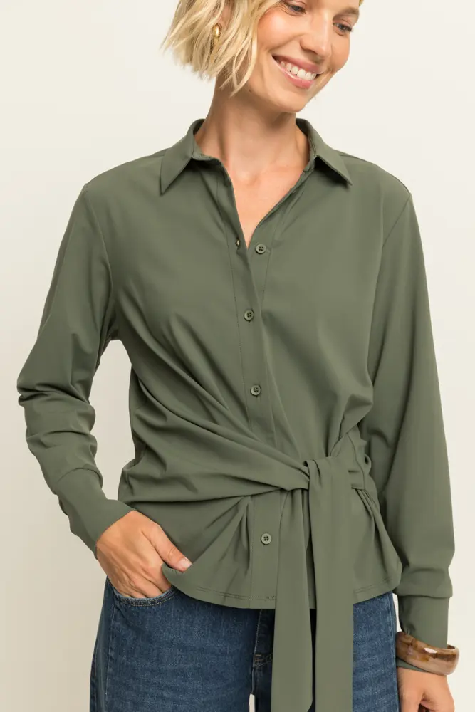 Blouse met strikdetail