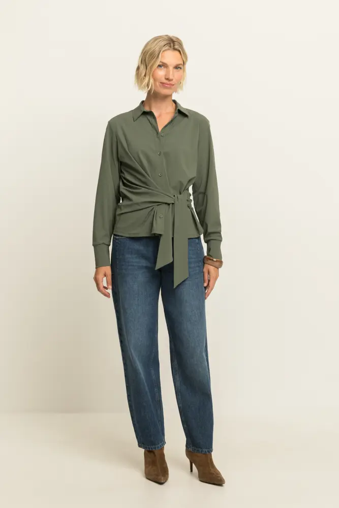 Blouse met strikdetail