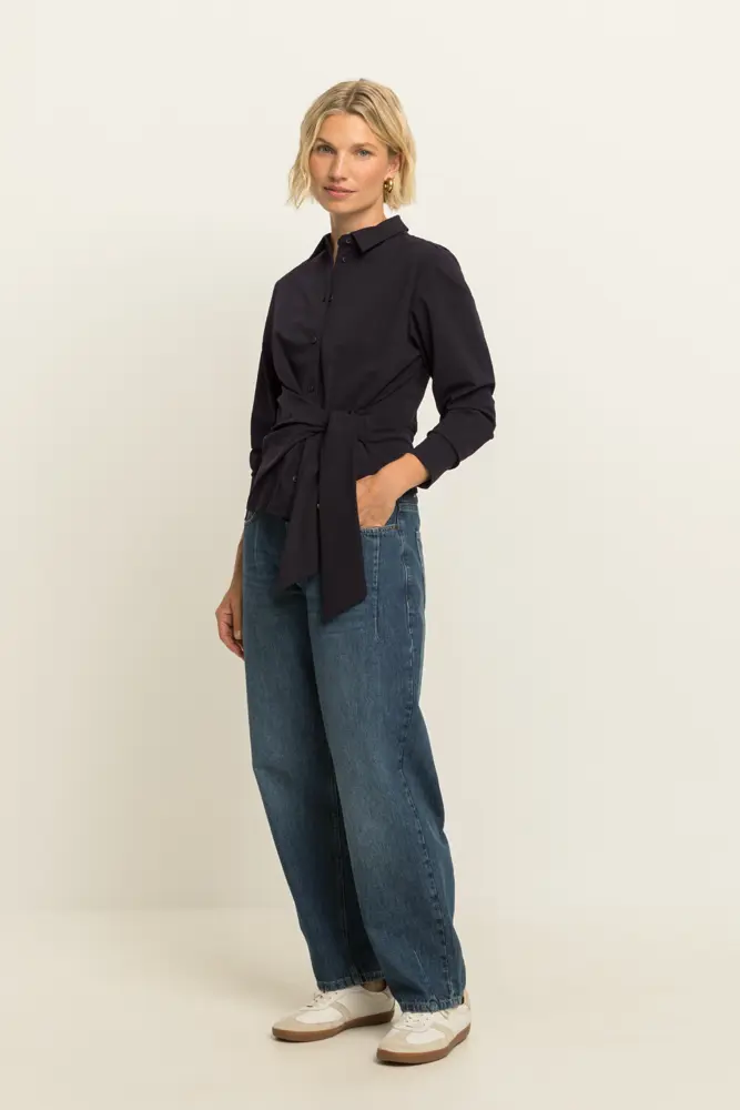 Blouse met strikdetail