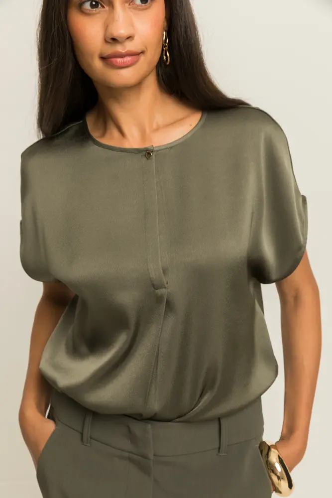 Blouse met korte mouwen