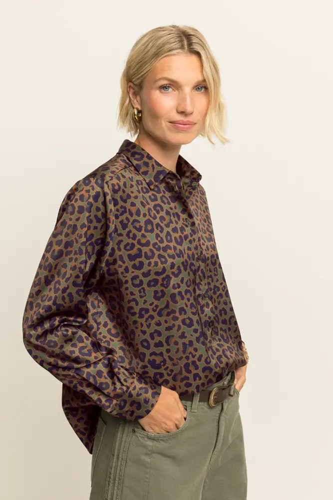 Blouse met animalprint