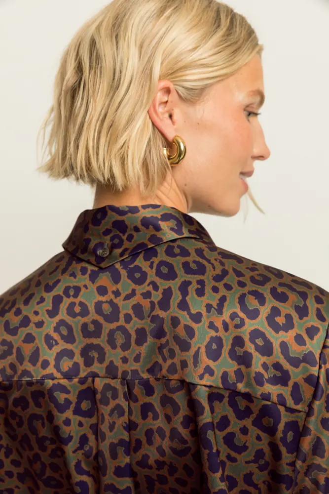 Blouse met animalprint