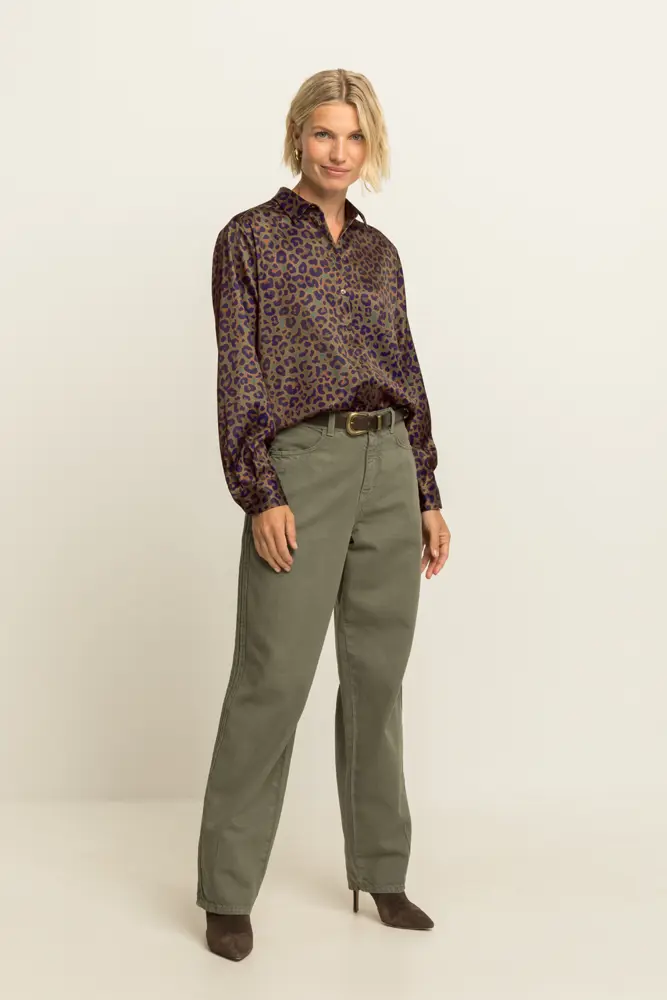 Blouse met animalprint
