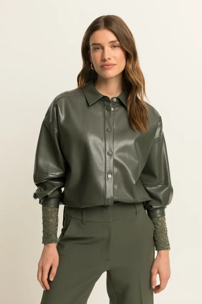 Leatherlook blouse