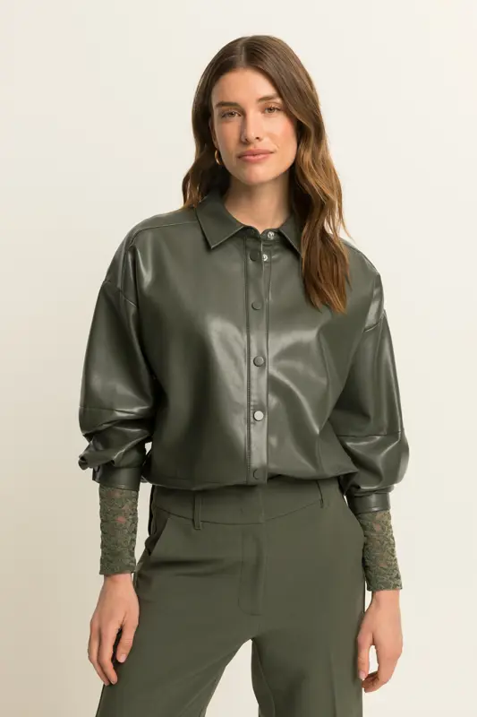 Leatherlook blouse