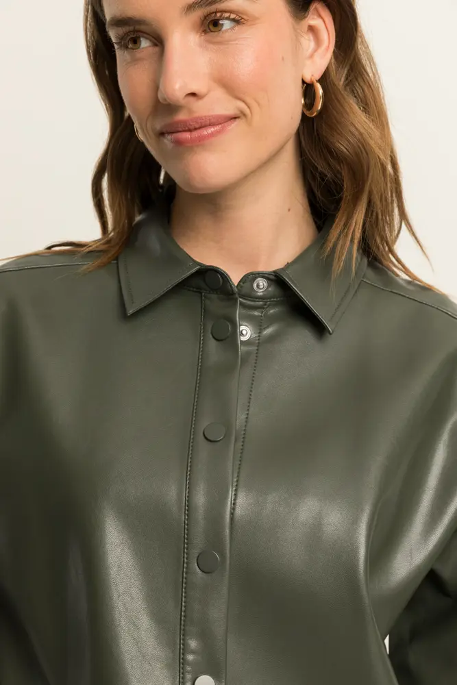 Leatherlook blouse
