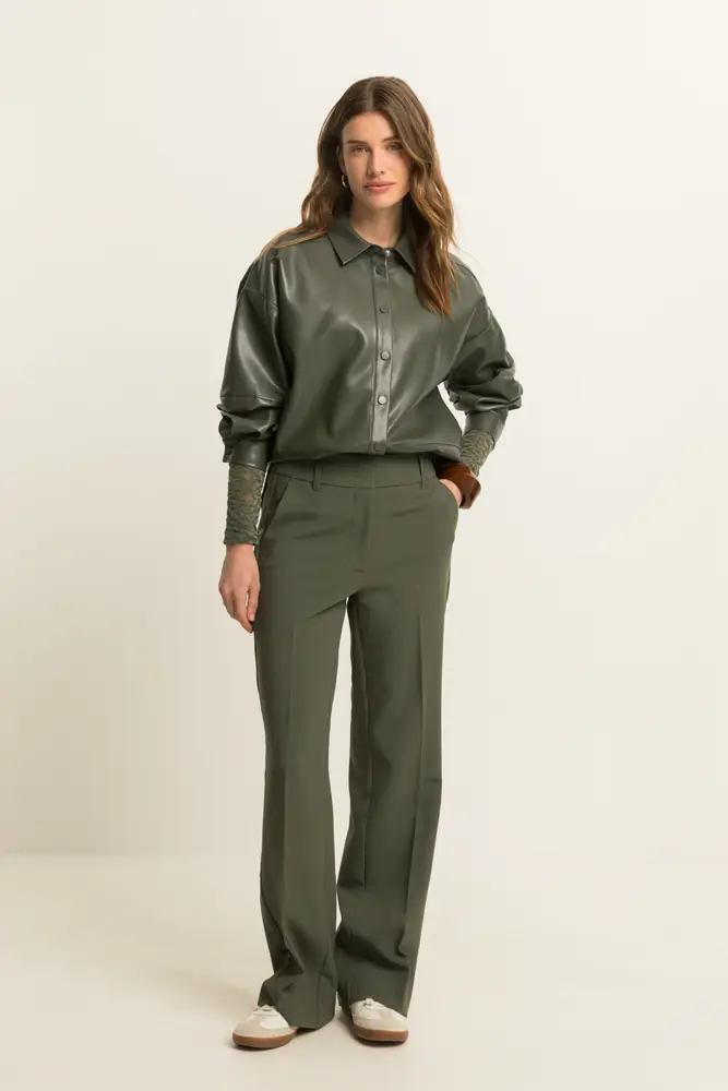 Leatherlook blouse
