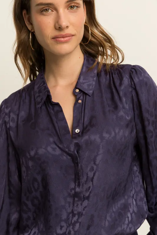 Blouse met jacquardstructuur
