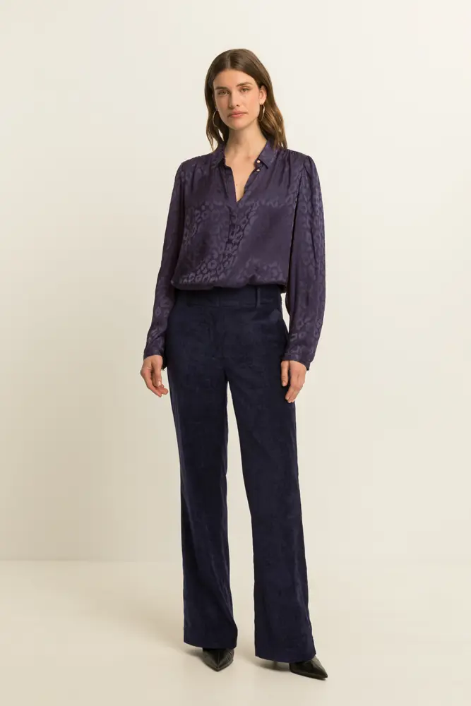Blouse met jacquardstructuur