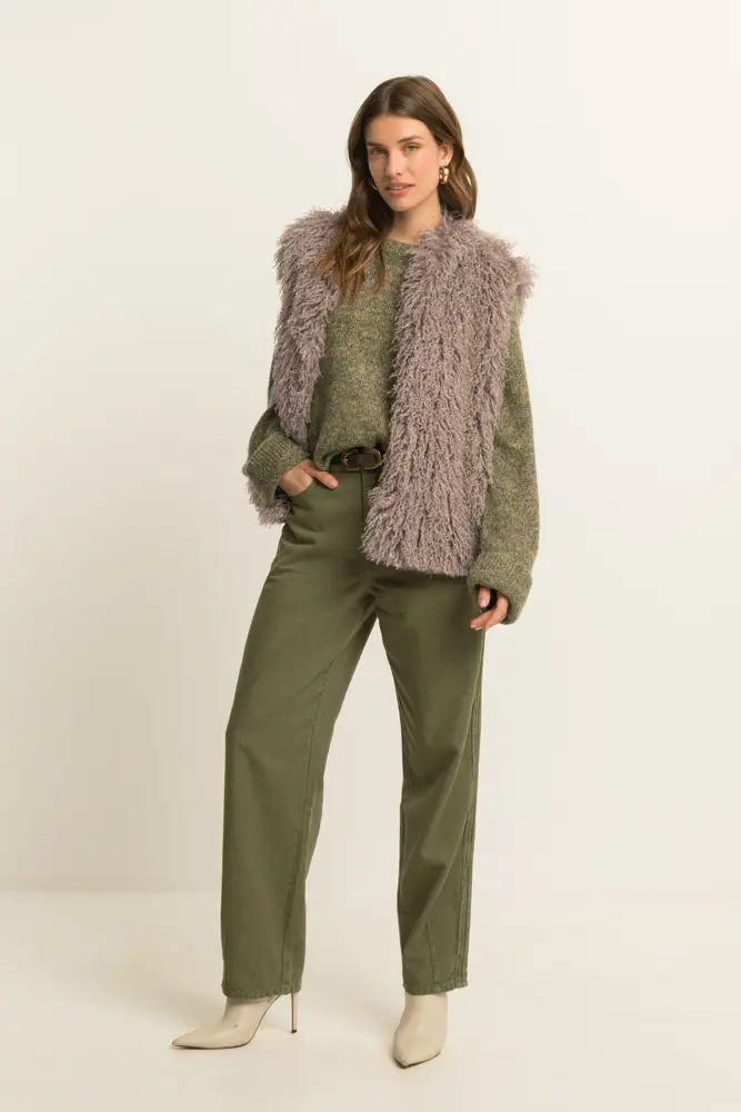 Faux fur gilet