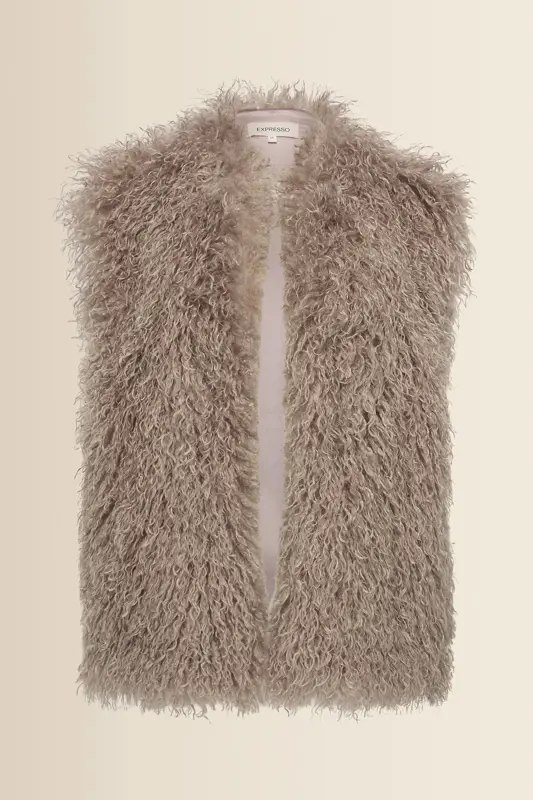 Faux fur gilet