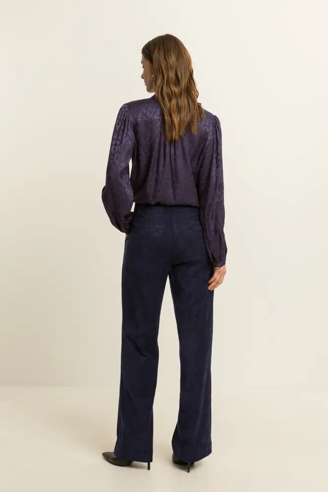 Corduroy pantalon met wijde pijp