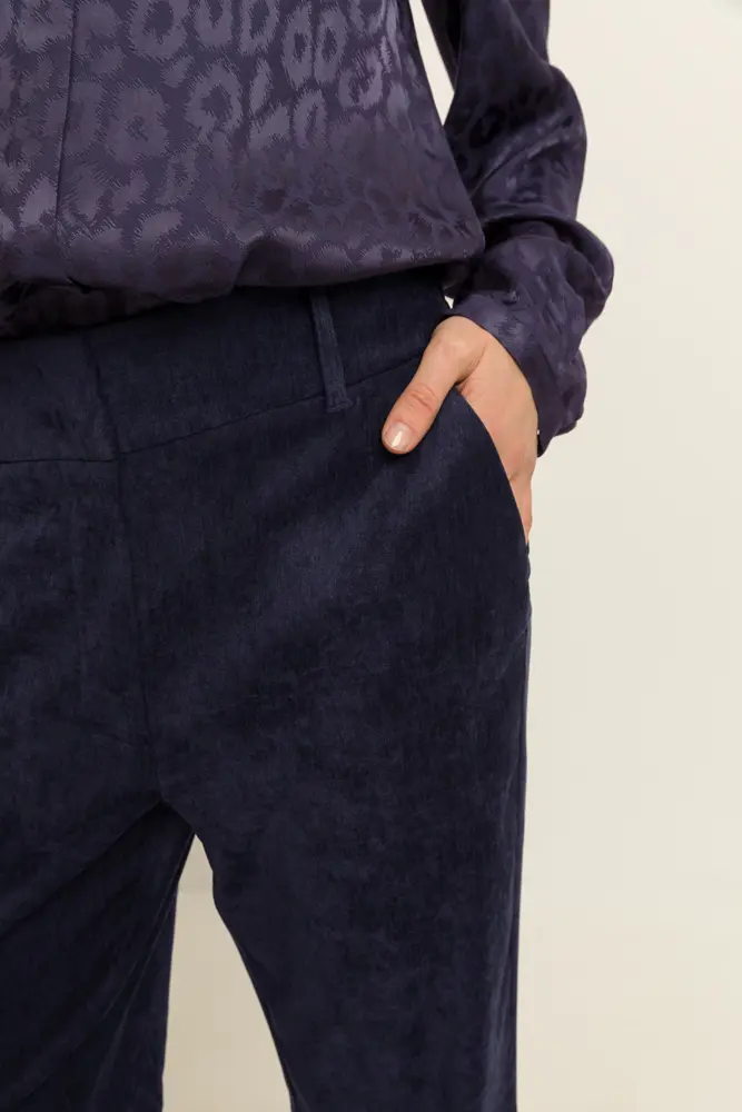 Corduroy pantalon met wijde pijp