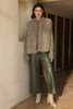 Leatherlook pantalon met wijde pijp