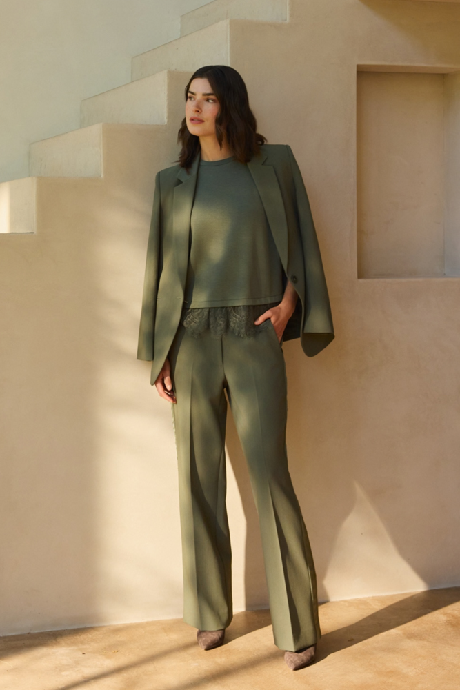 Pantalon met uitlopende pijpen