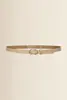 Leren riem met dubbele ringgesp